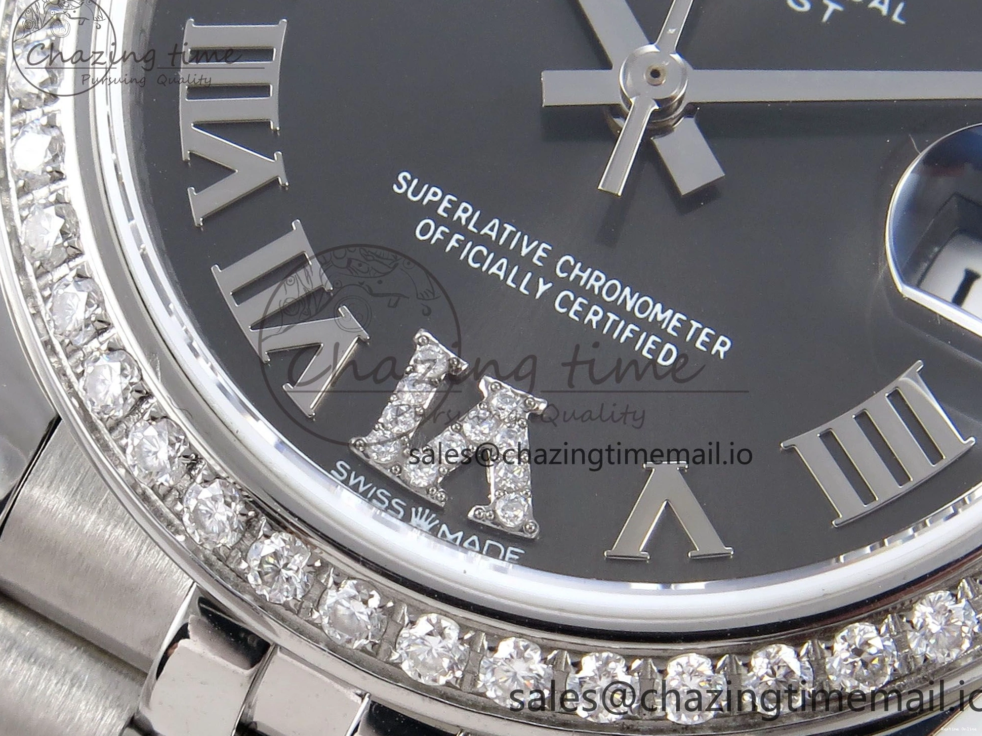 0119 DateJust 31 278384RBR JARF 1:1 Best Edition 904L Steel Gray Roman Diamonds Dial on SS Jubilee Bracelet HZ Classic 875